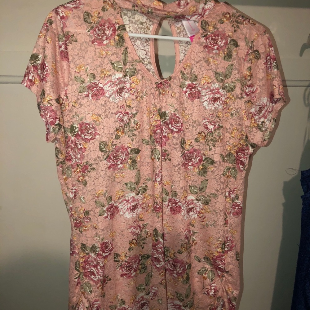 Floral sheer shirt